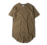 Curved Hem Longline Extended T-shirt Men's Camouflage