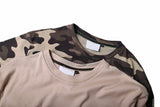 Curved Hem Longline Extended T-shirt Men's Camouflage